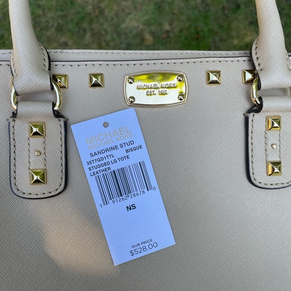 Sandrine Stud Michael Kors tan tote - Picture 8 of 8